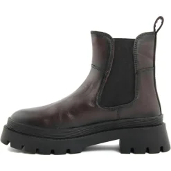 Femme Lab78 Bottines^Boots en Cuir Olivia bordeaux
