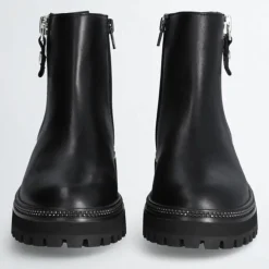 Femme Liu-Jo Bottines^Boots en Cuir Pink noires