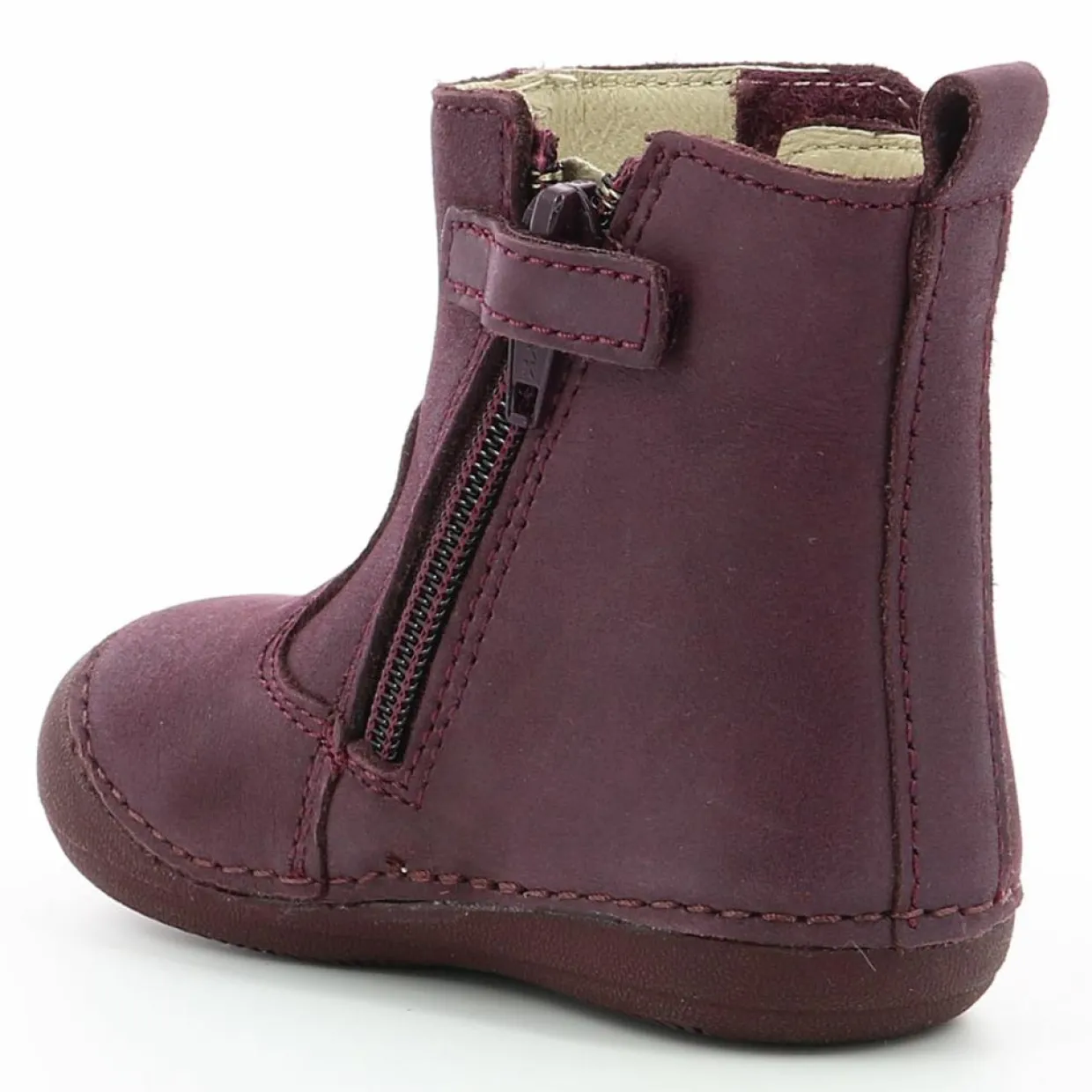 Enfant Kickers Bébé^Boots en Cuir Socool violet foncé