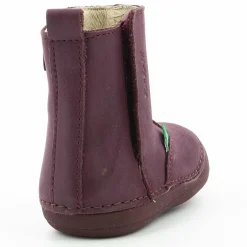 Enfant Kickers Bébé^Boots en Cuir Socool violet foncé