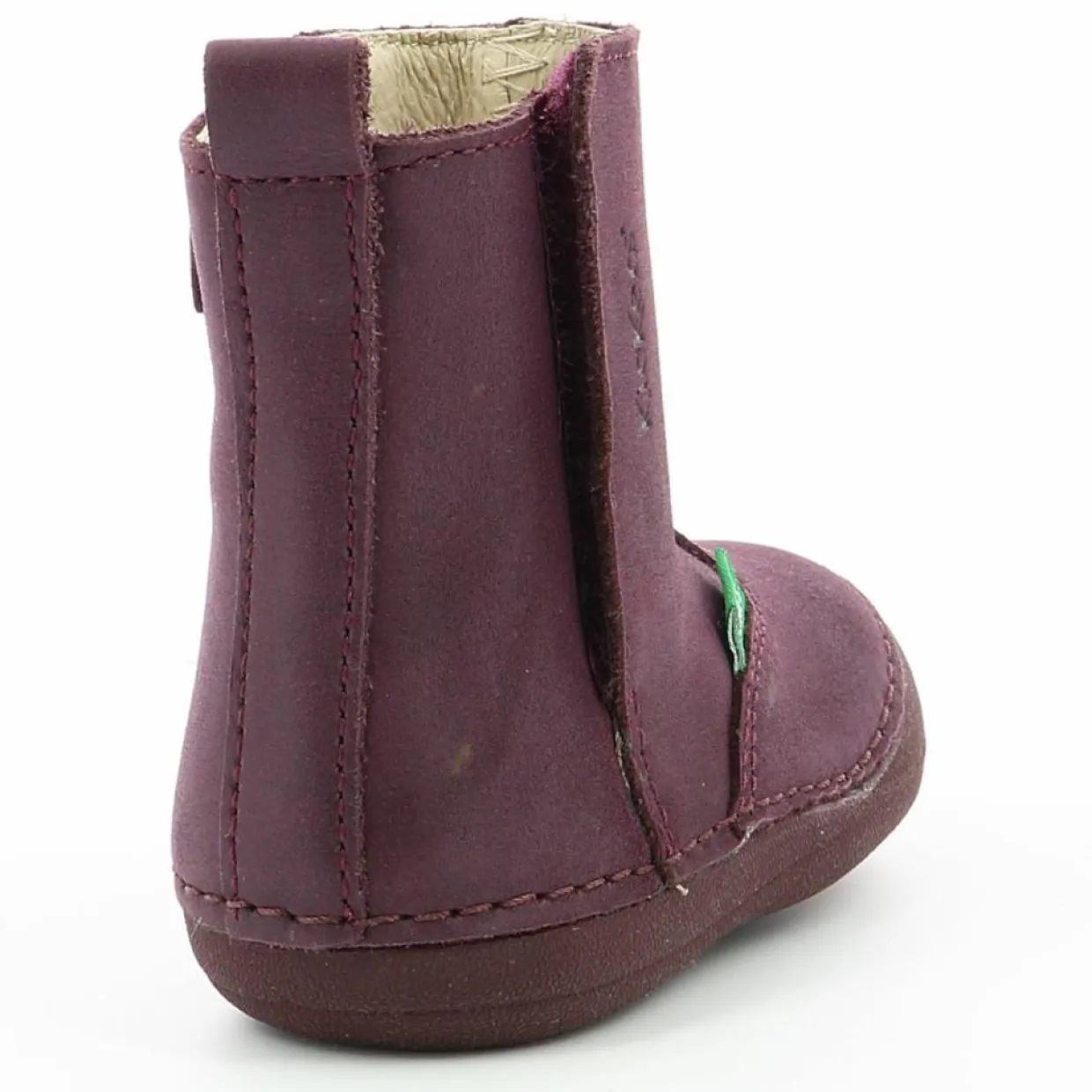Enfant Kickers Bébé^Boots en Cuir Socool violet foncé