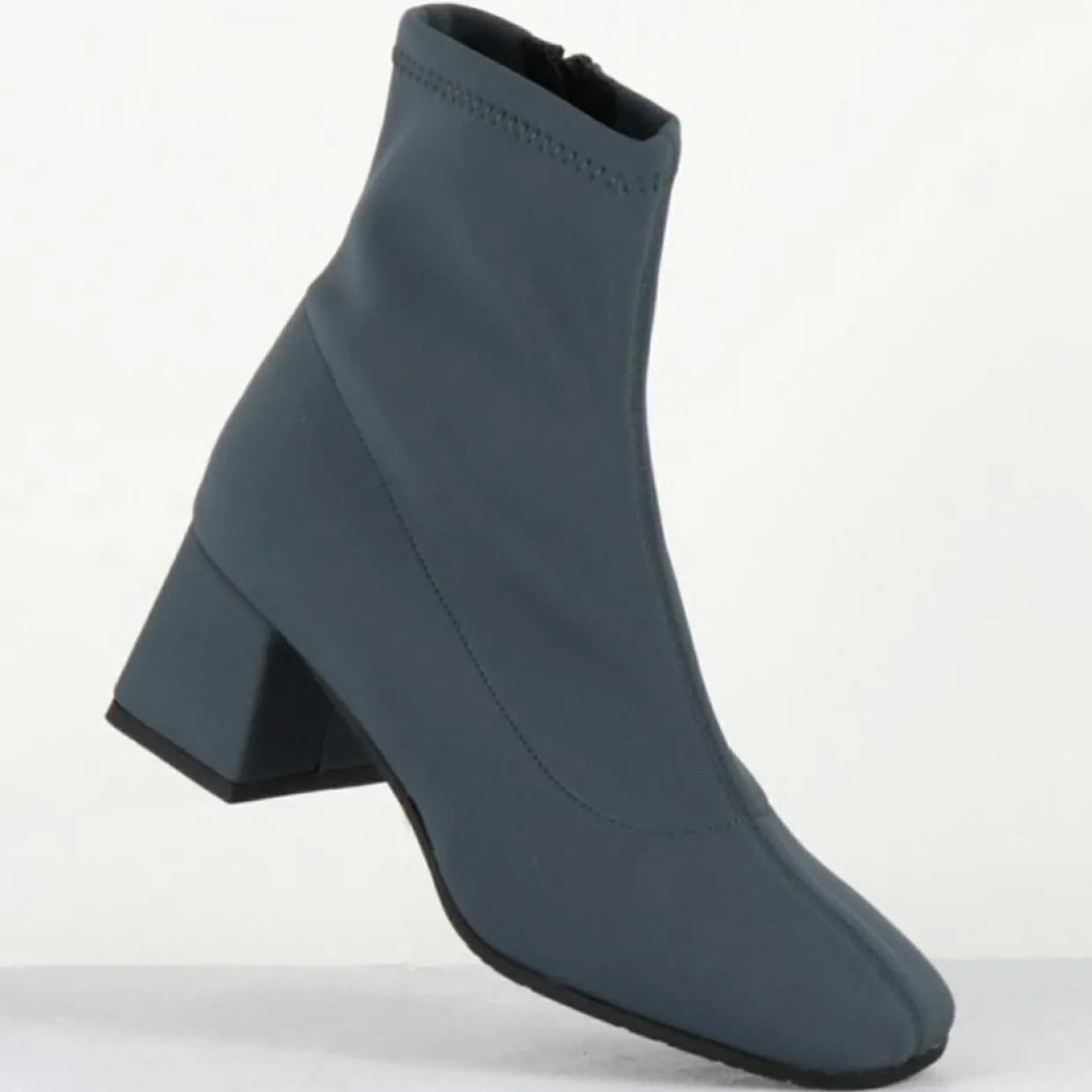 Femme Garrice Bottines^Boots en Cuir vare grises - Talon : 6cm