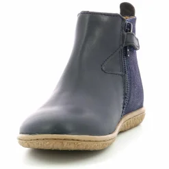 Enfant Kickers Bébé^Boots en Cuir Vermillon marine