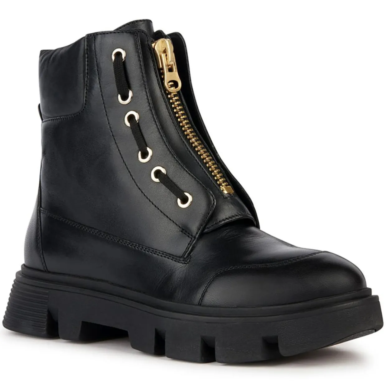 Boots en Cuir Vilde noires-Geox Discount