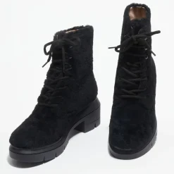 Boots en Peau de Mouton Nisha noires - Talon 7,5 cm-Stuart Weitzman