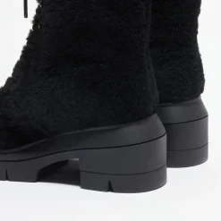 Boots en Peau de Mouton Nisha noires - Talon 7,5 cm-Stuart Weitzman