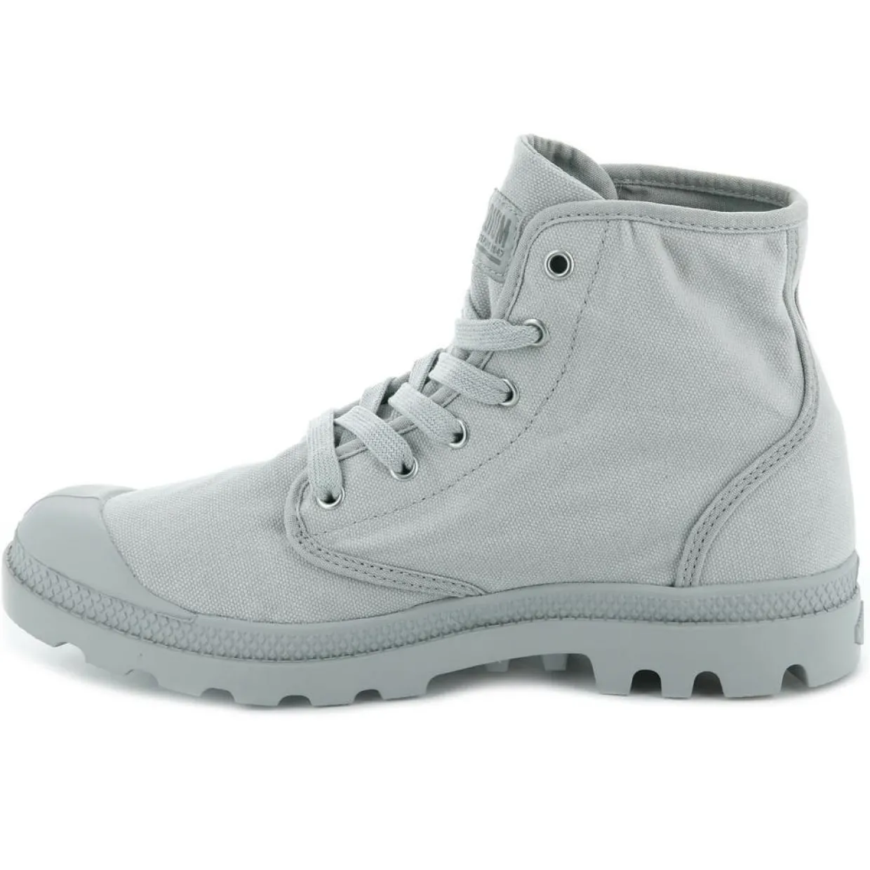 Femme Palladium Bottines^Boots en Toile Pampa Hi grises