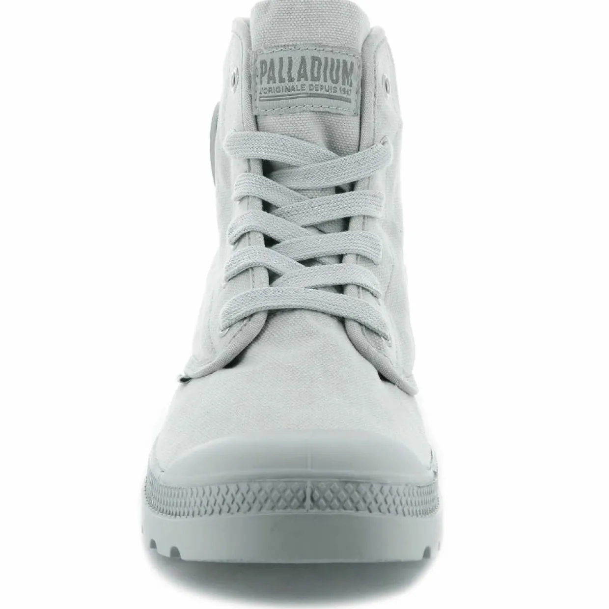 Femme Palladium Bottines^Boots en Toile Pampa Hi grises