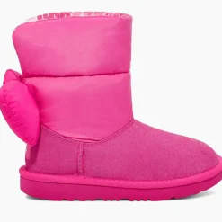 Enfant Ugg Bébé^Boots en Velours de Cuir & Nylon Bailey Bow Maxi rose