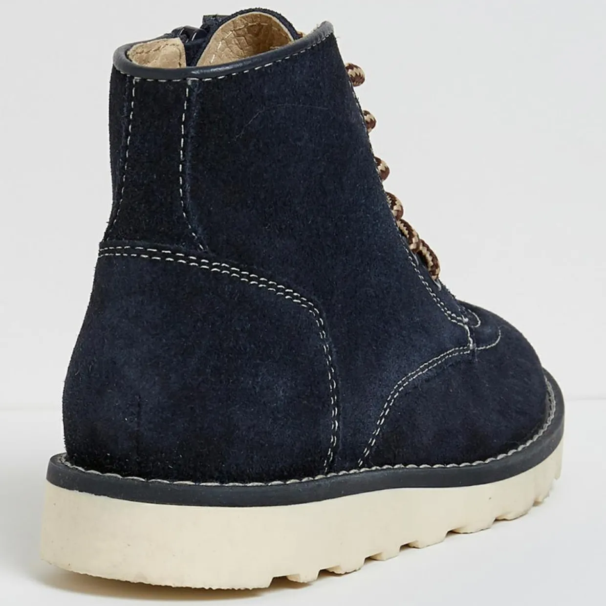 Boots en Velours de Cuir bleu nuit-Cyrillus Outlet
