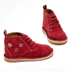 Enfant Apologie Fille^Boots en Velours de Cuir Lou bordeaux