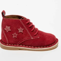 Enfant Apologie Fille^Boots en Velours de Cuir Lou bordeaux
