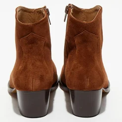 Femme Apologie Bottines^Boots en Velours de Cuir Nina marron