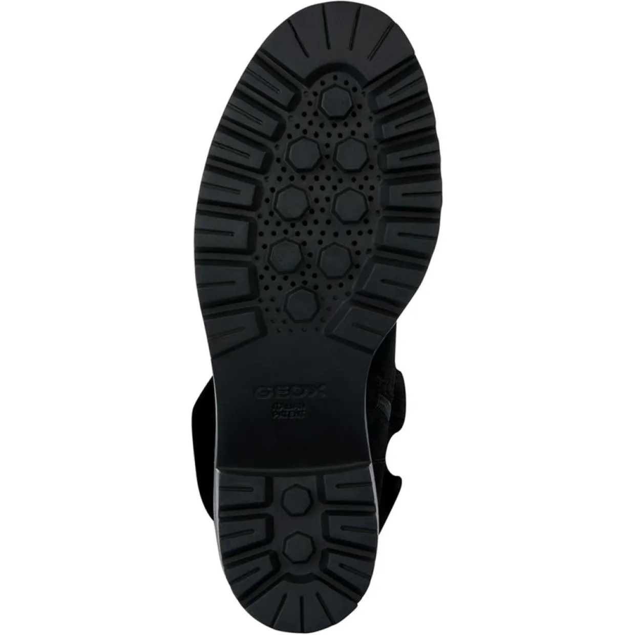 Boots en Velours de Cuir Damiana noires - Talon 6.5 cm-Geox Sale