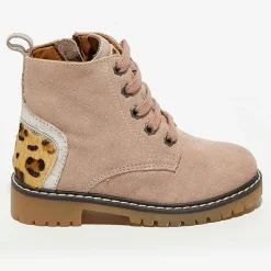 Boots en Velours de Cuir Nina beige rosé-Apologie Clearance