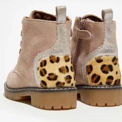 Boots en Velours de Cuir Nina beige rosé-Apologie Clearance