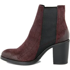 Boots en Velours de Cuir Lou marron - Talon 8 cm-Lab78 Outlet