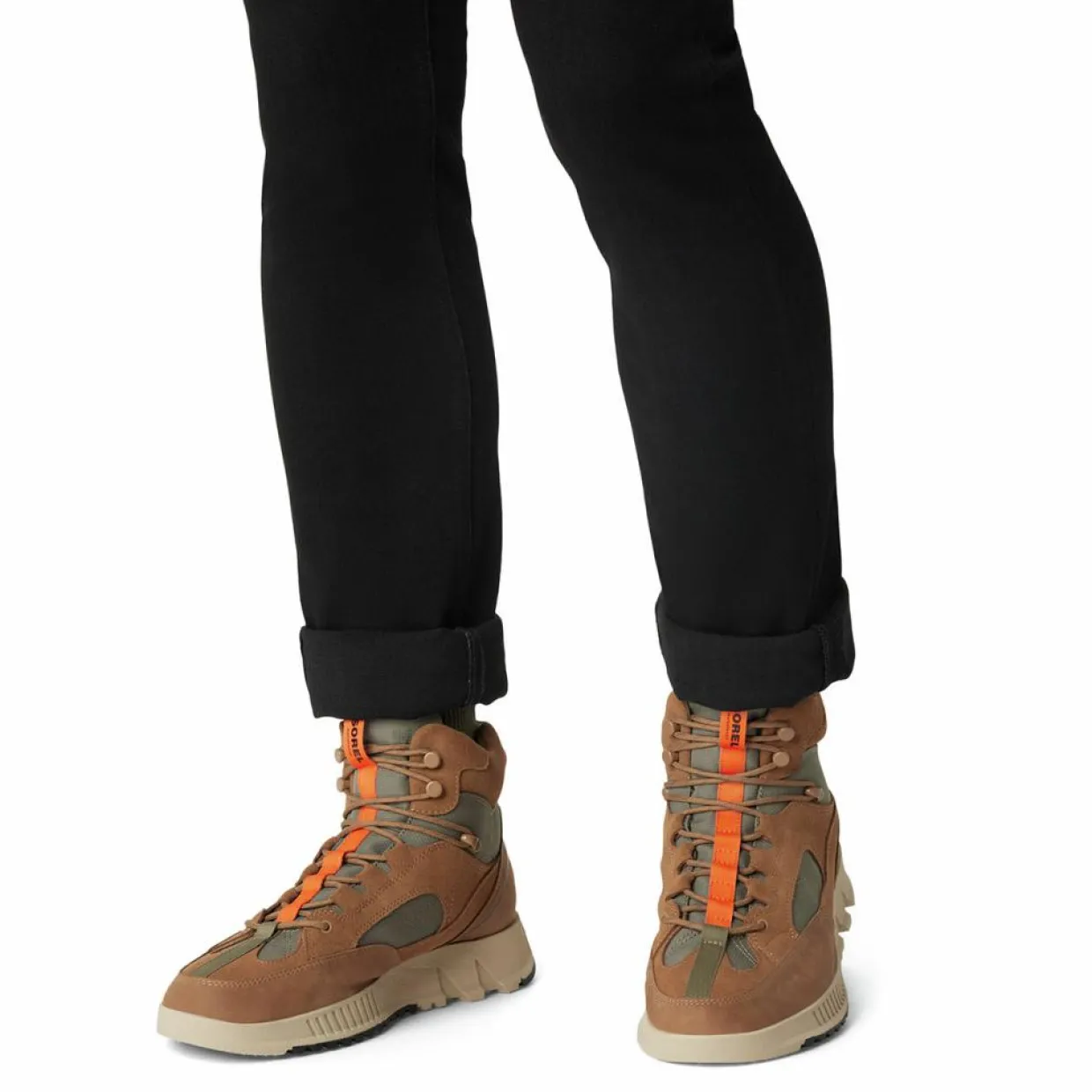 Homme Sorel Boots^Boots en Velours de Cuir Mac Hill cognac/gris