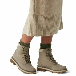 Femme Sorel Bottines^Boots en Velours de Cuir Lennox taupe