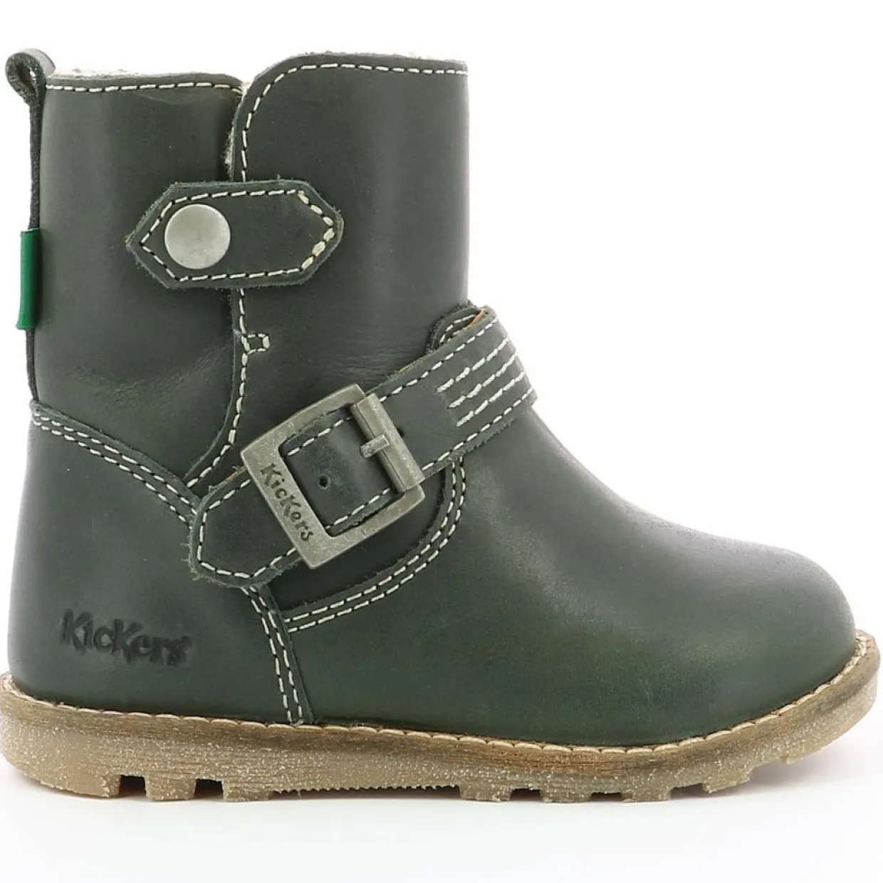 Boots fourrées en Cuir Nonoboot kaki-Kickers New