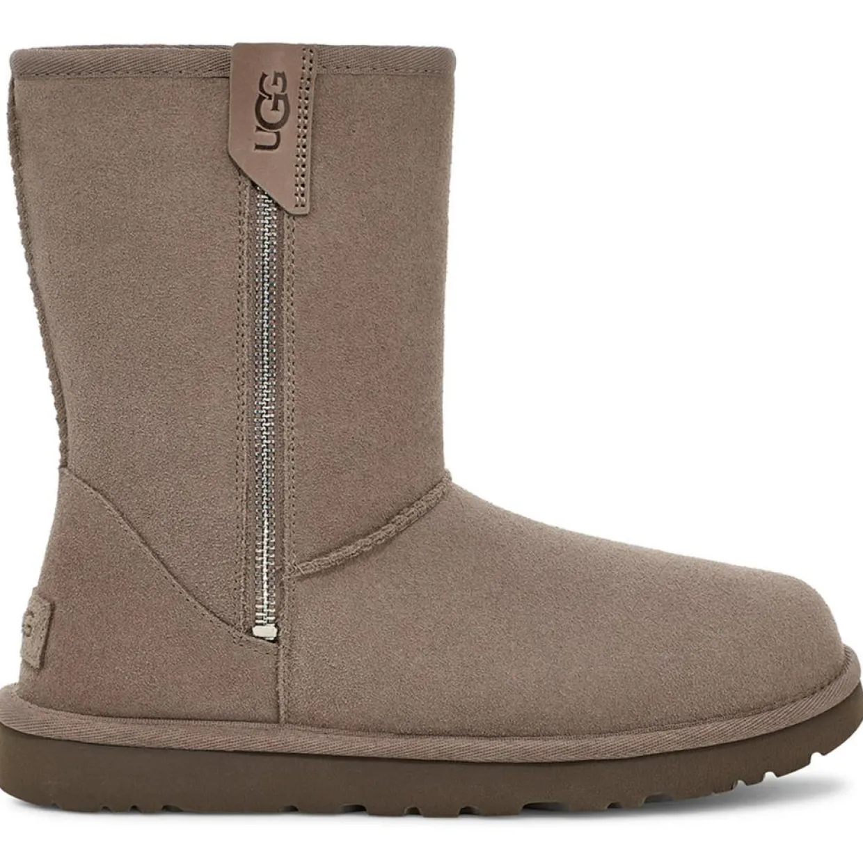Boots fourrées en Velours de Cuir Classic Short Bailey taupe-Ugg Discount