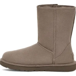 Boots fourrées en Velours de Cuir Classic Short Bailey taupe-Ugg Discount