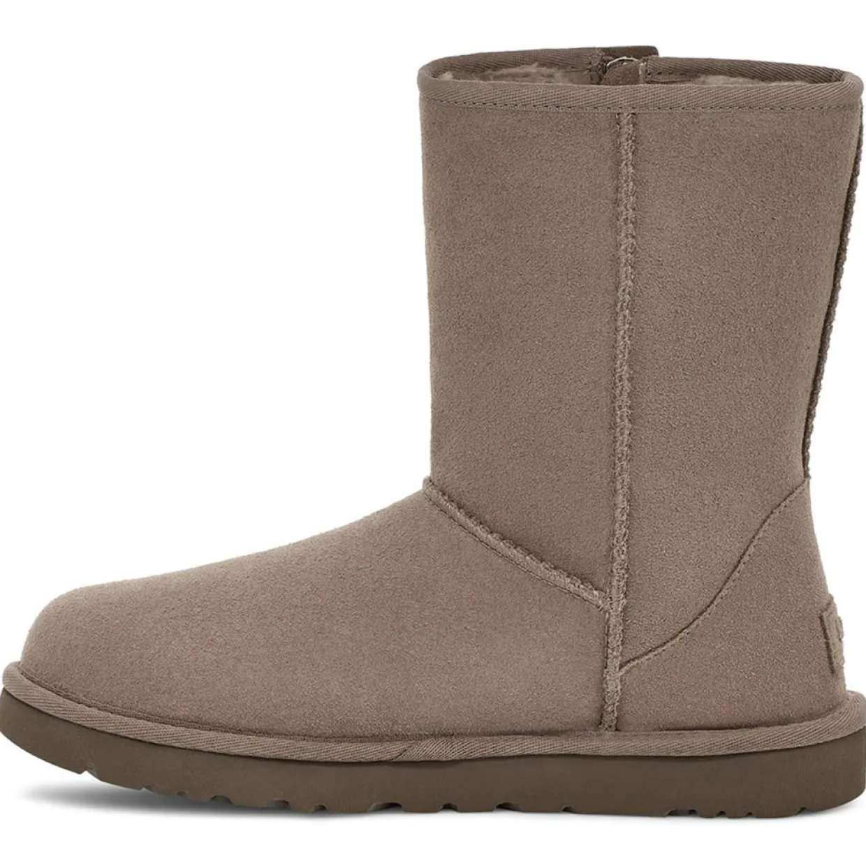 Boots fourrées en Velours de Cuir Classic Short Bailey taupe-Ugg Discount