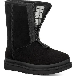 Boots fourrées en Velours de Cuir Classic Short Zipper noires-Ugg Sale