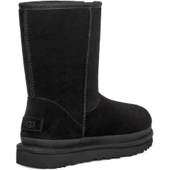 Boots fourrées en Velours de Cuir Classic Short Zipper noires-Ugg Sale