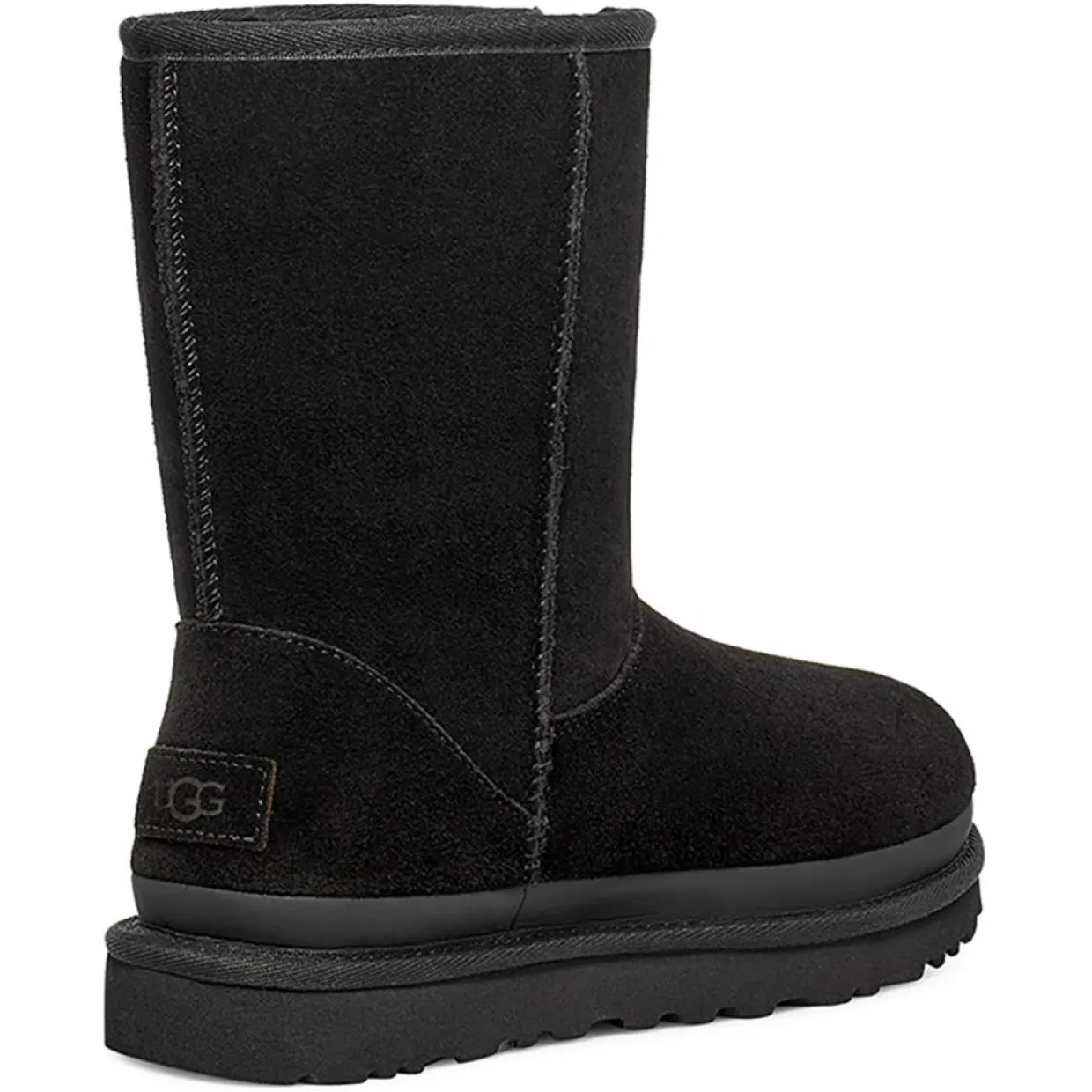 Boots fourrées en Velours de Cuir Classic Short Zipper noires-Ugg Sale