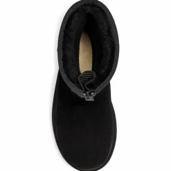 Boots fourrées en Velours de Cuir Classic Short Zipper noires-Ugg Sale