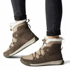 Femme Sorel Bottines^Boots fourrées en Velours de Cuir & Textile imperméables Whitney™ II Flurry marron