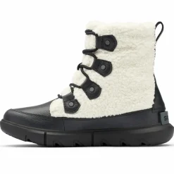 Boots fourrées imperméables Explorer™ II Joan Cozy blanc/noir-Sorel Discount