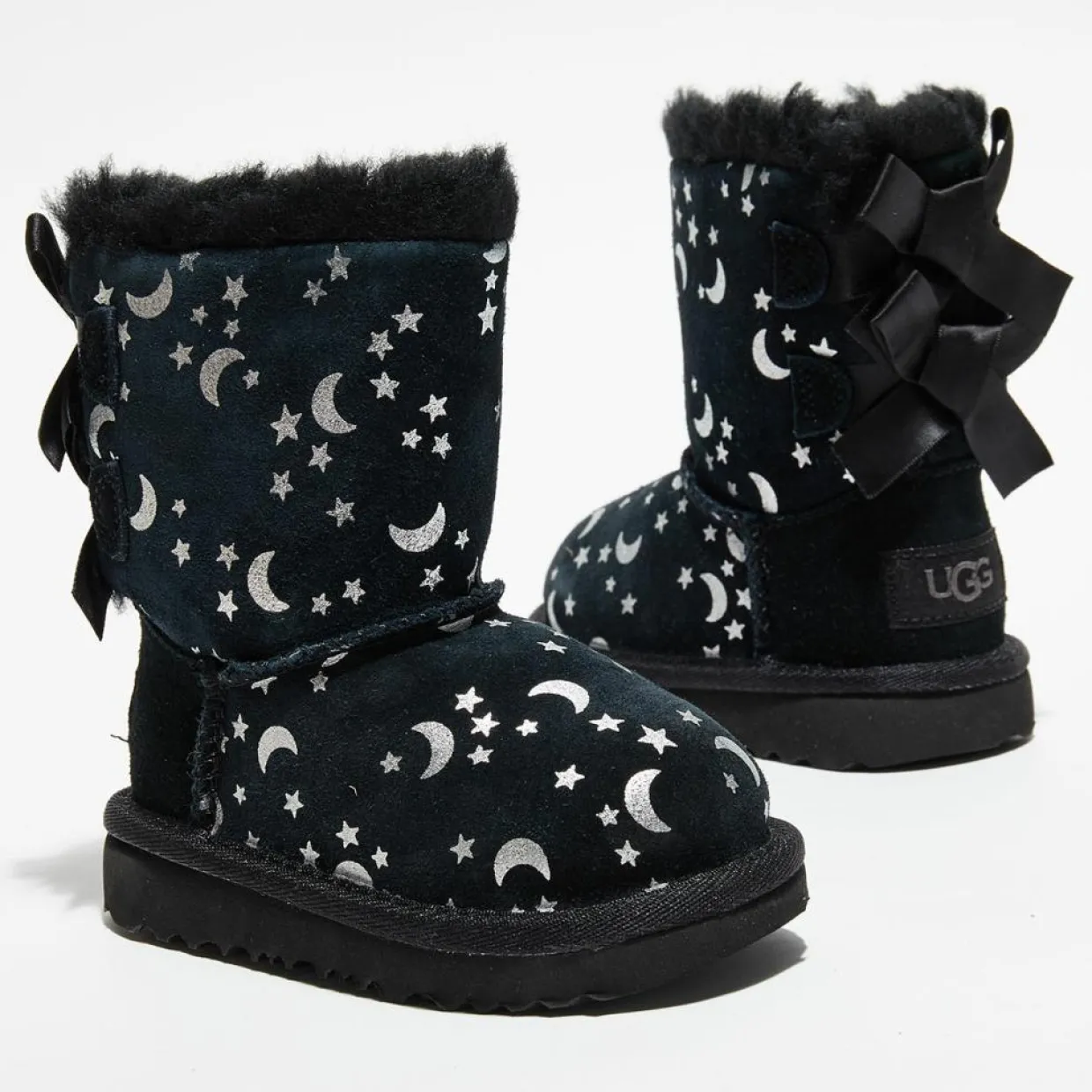 Boots fourrées Laine Bailey BoMoon motif étoiles noir/argenté-Ugg Outlet