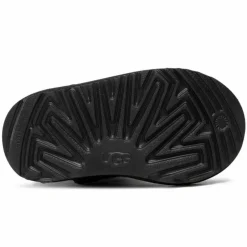 Enfant Ugg Bébé^Boots fourrées Laine en Velours de Cuir Glitter noires
