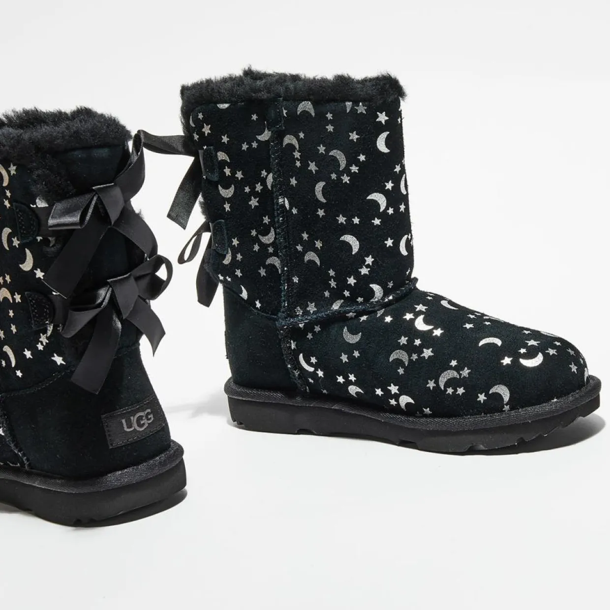 Boots fourrées Laine en Velours de cuir Bailey BoMoon and Stars noires-Ugg