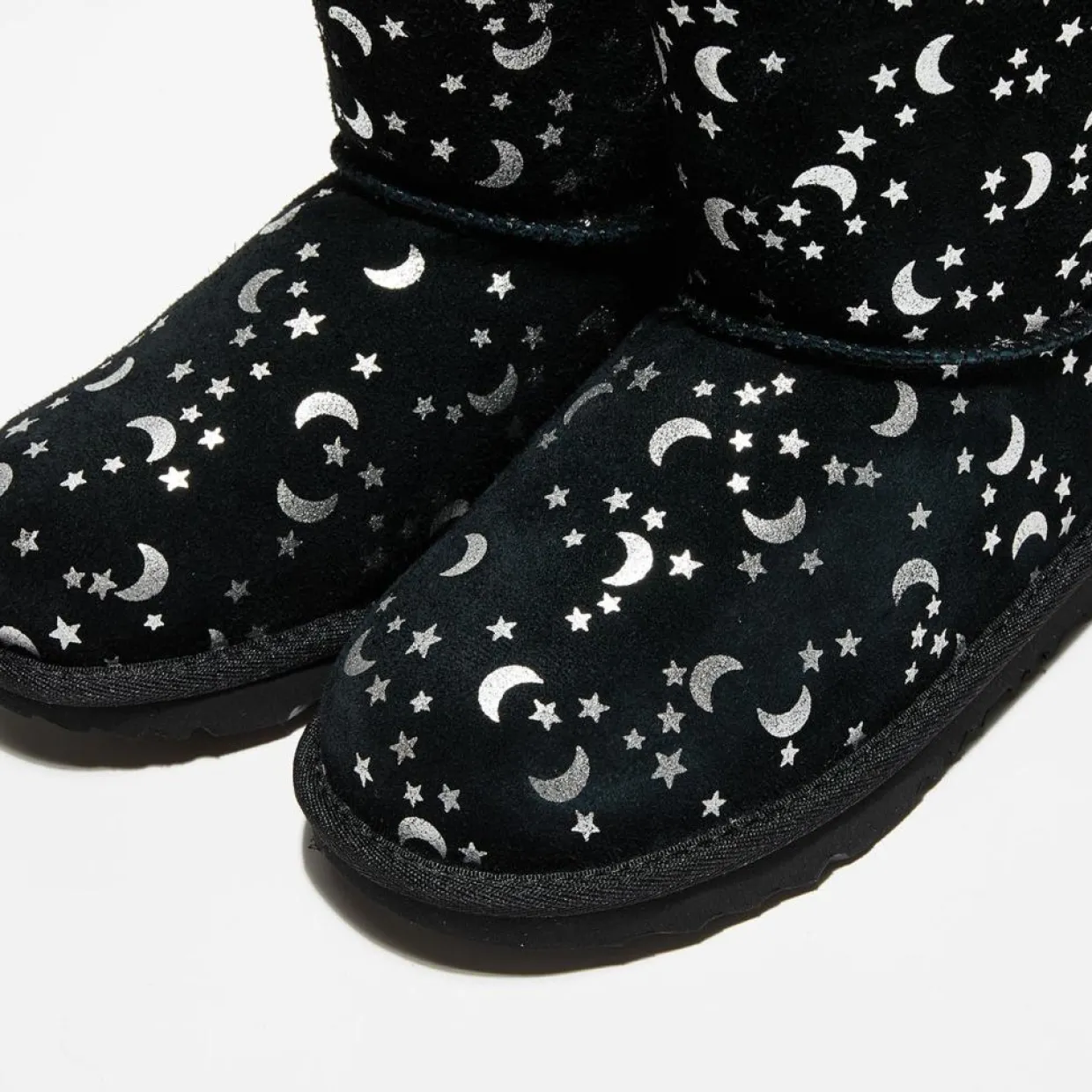 Boots fourrées Laine en Velours de cuir Bailey BoMoon and Stars noires-Ugg