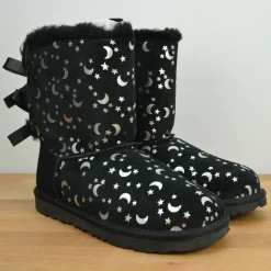 Boots fourrées Laine en Velours de cuir Bailey BoMoon and Stars noires-Ugg