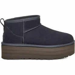Boots fourrées Laine en Velours de Cuir Classic Mini Platform marine-Ugg Hot