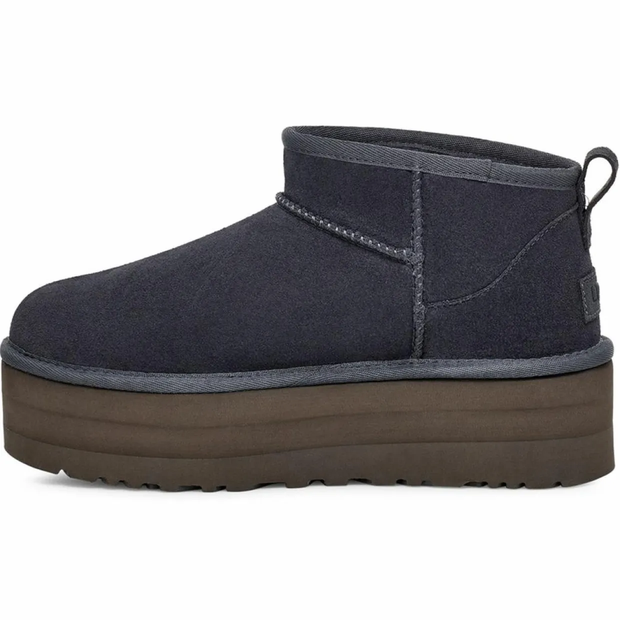 Boots fourrées Laine en Velours de Cuir Classic Mini Platform marine-Ugg Hot