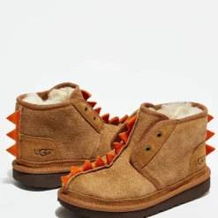 Enfant Ugg Fille^Boots fourrées Laine en Velours de Cuir Dydo Neumel II beige moyen