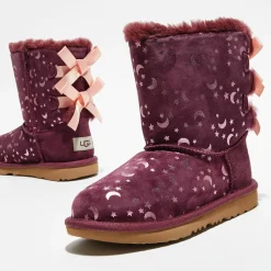 Boots fourrées Laine en Velours de cuir Bailey BoMoon and Stars violettes-Ugg Online