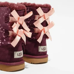 Boots fourrées Laine en Velours de cuir Bailey BoMoon and Stars violettes-Ugg Online