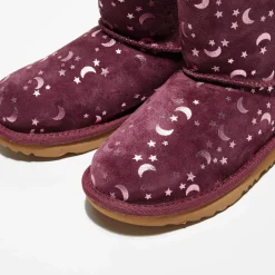 Boots fourrées Laine en Velours de cuir Bailey BoMoon and Stars violettes-Ugg Online