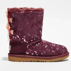 Boots fourrées Laine en Velours de cuir Bailey BoMoon and Stars violettes-Ugg Online