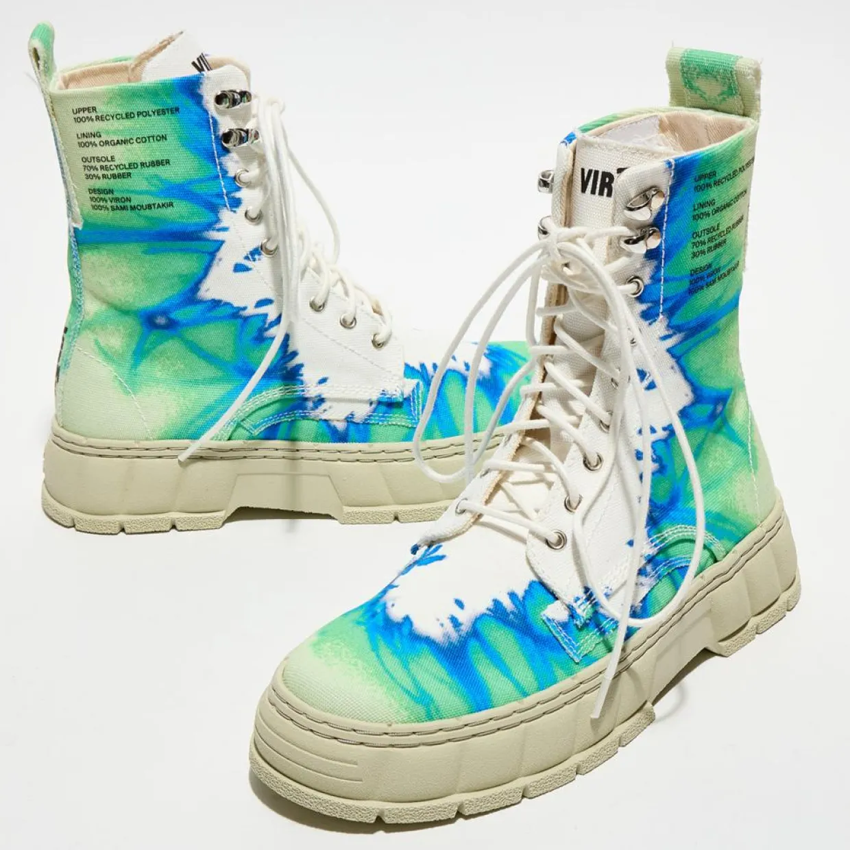Boots recyclées 1992 vert/bleu-Viron Online
