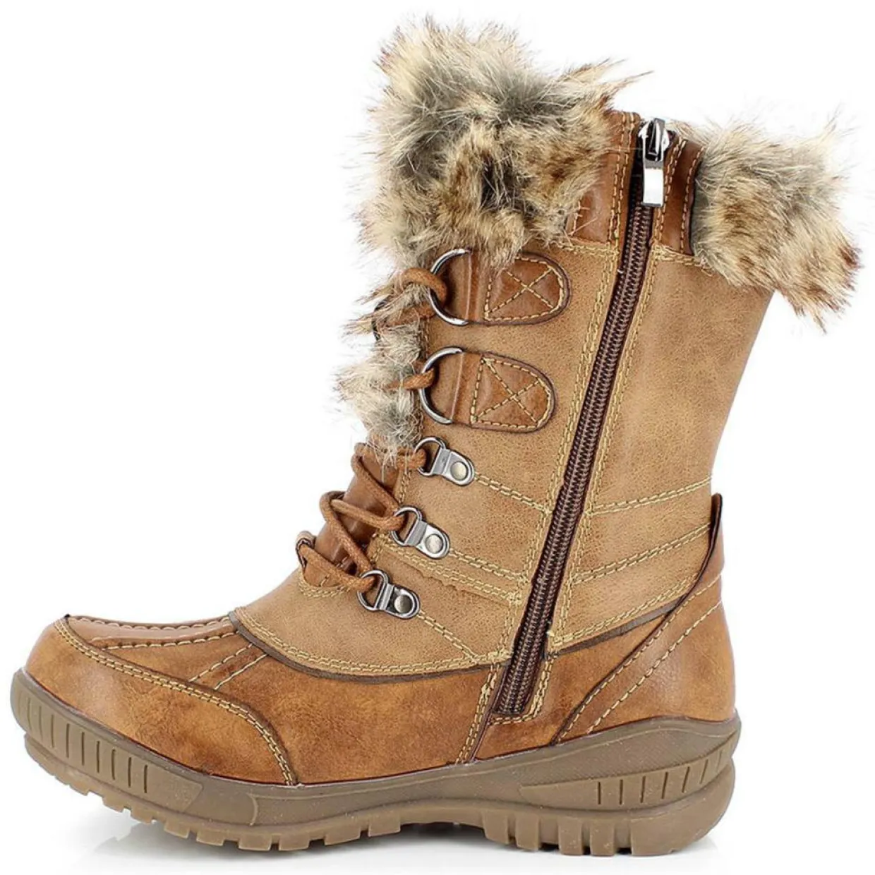 Femme Kimberfeel Bottes^Bottes de Neige fourrées Elena cappuccino