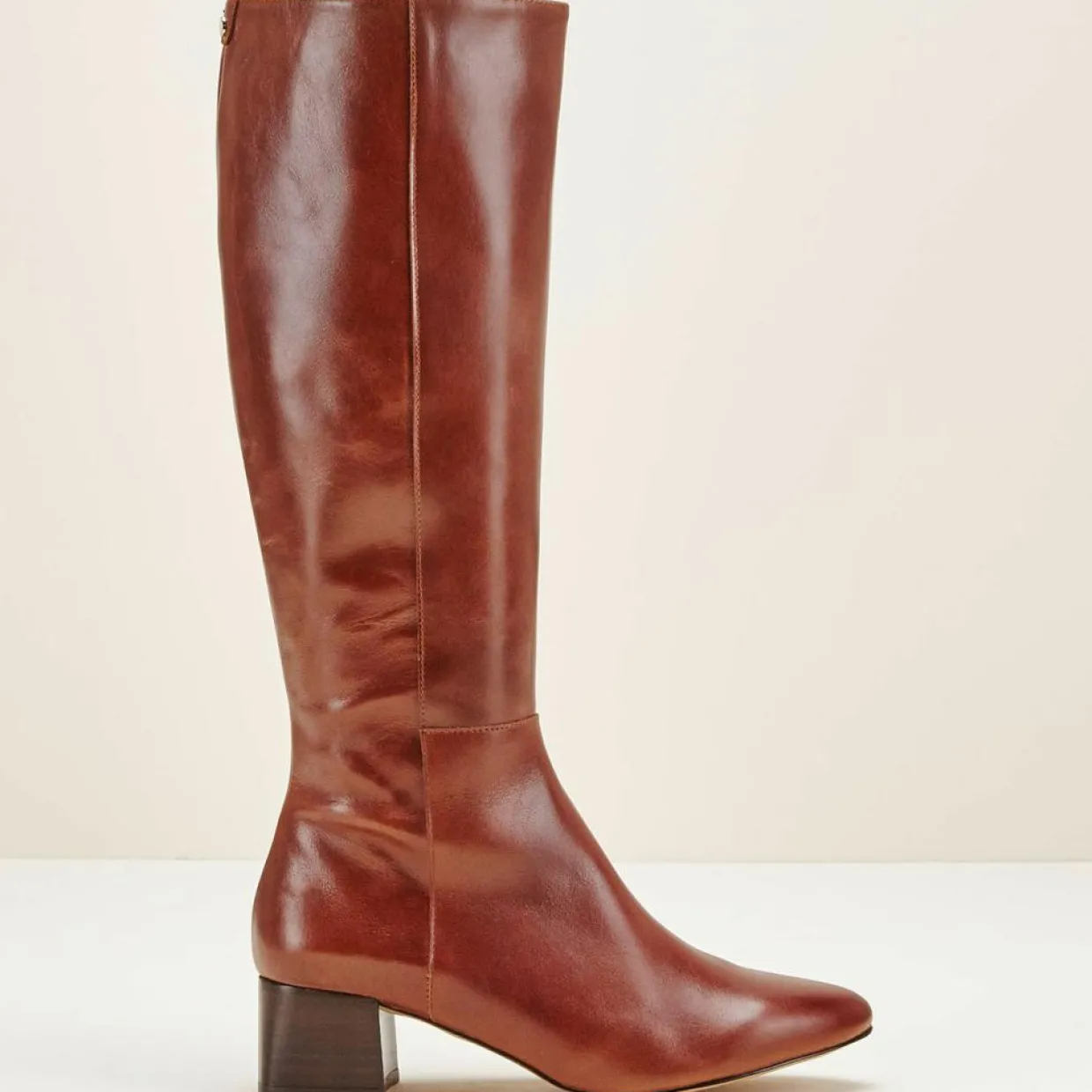 Bottes en Cuir Carlotine Cognac-Cosmoparis