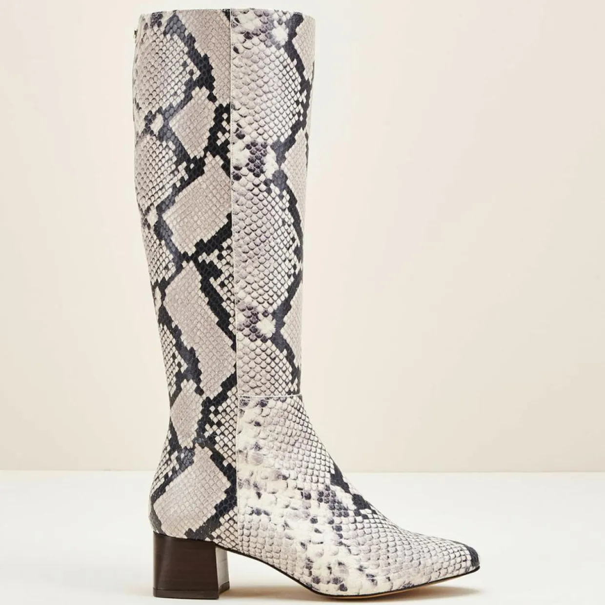 Femme Cosmoparis Bottes^Bottes en Cuir Carlotine façon animal gris/noir