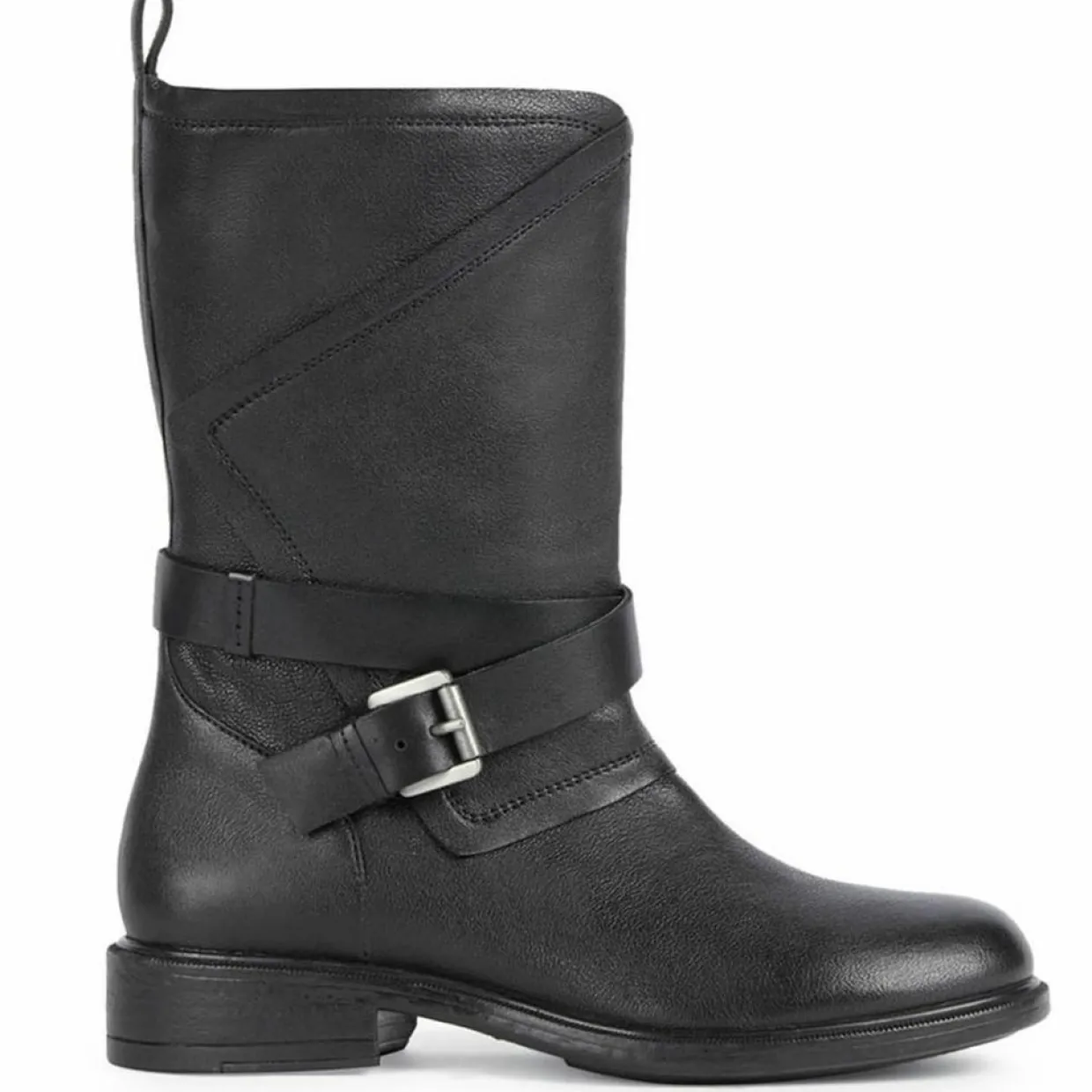 Bottes en Cuir Catria noires-Geox Outlet